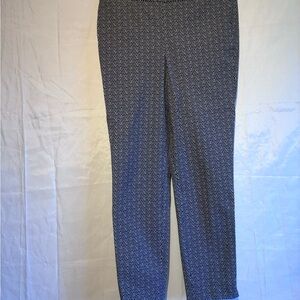 Talbots Navy and White Patterned Pants 4P